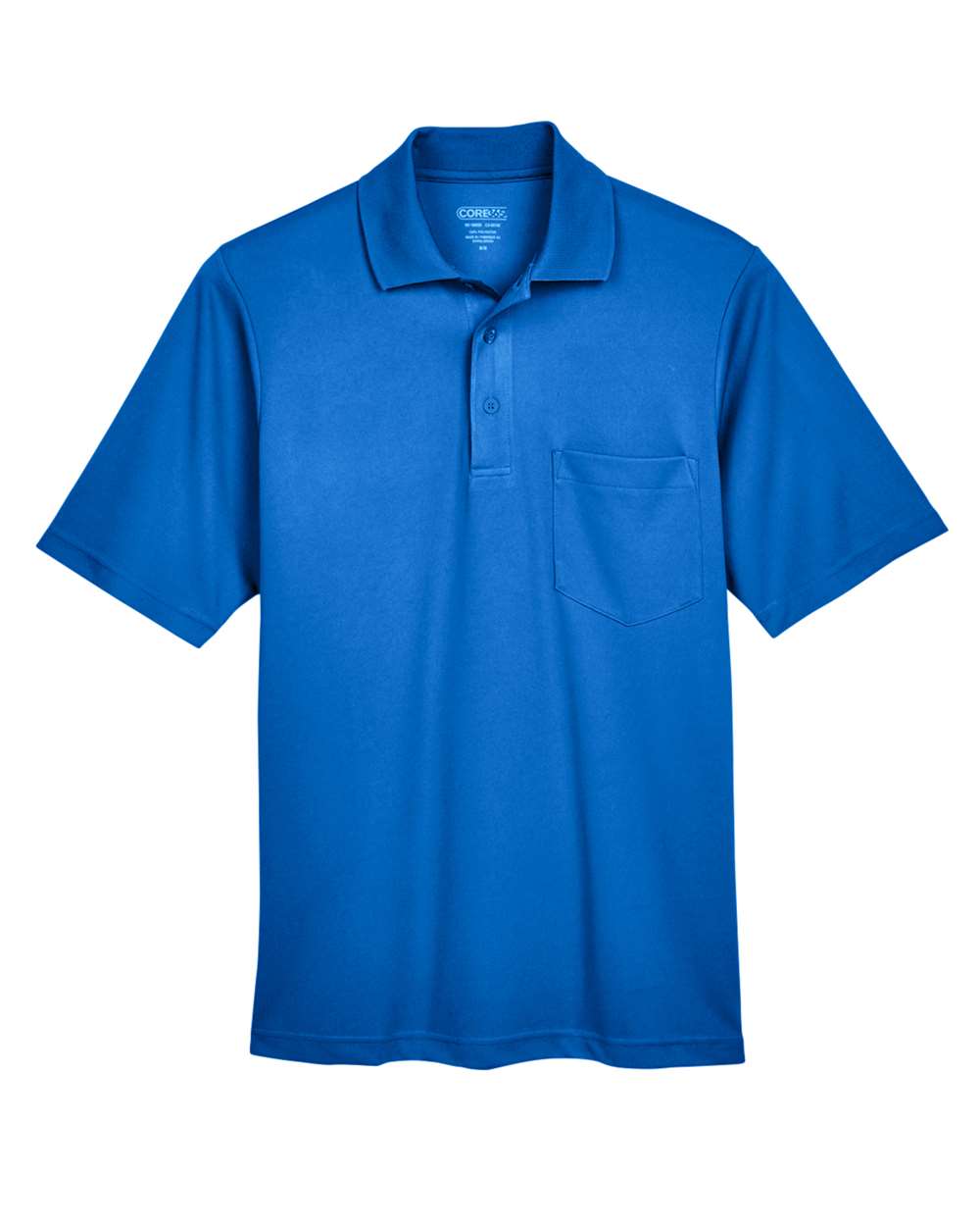 Men's Origin Performance Piqué Polo with Pocket - Front - B222A7753 - True Royal