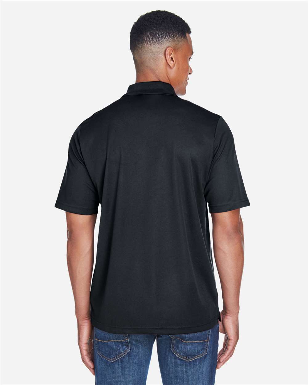 Men's Origin Performance Piqué Polo with Pocket - OnModelBack - B222A7503 - Black