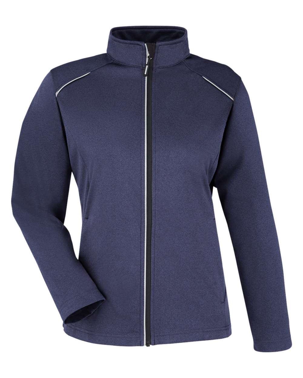 Women's Techno Lite Three-Layer Knit Tech-Shell - Front - B304A7112 - Classic Navy Heather