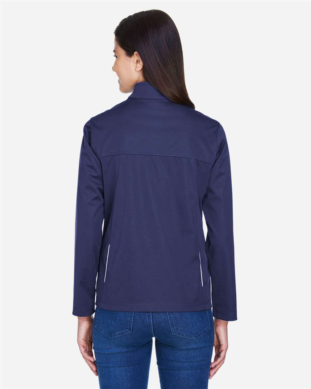 Women's Techno Lite Three-Layer Knit Tech-Shell - OnModelBack - B304A7652 - Classic Navy