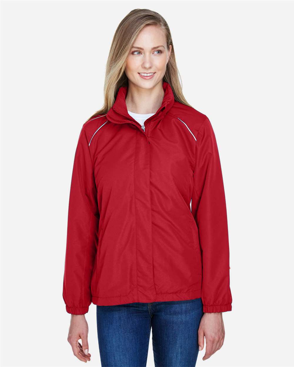 Women's Profile Fleece-Lined All-Season Jacket - OnModelFront - B220A7702 - Classic Red