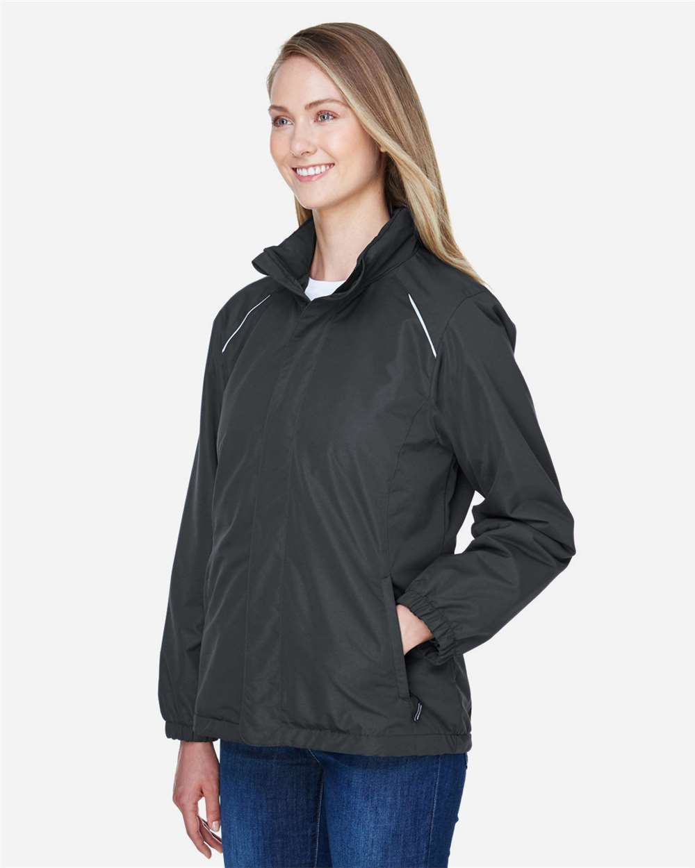 Women's Profile Fleece-Lined All-Season Jacket - OnModelSide - B220A7582 - Carbon