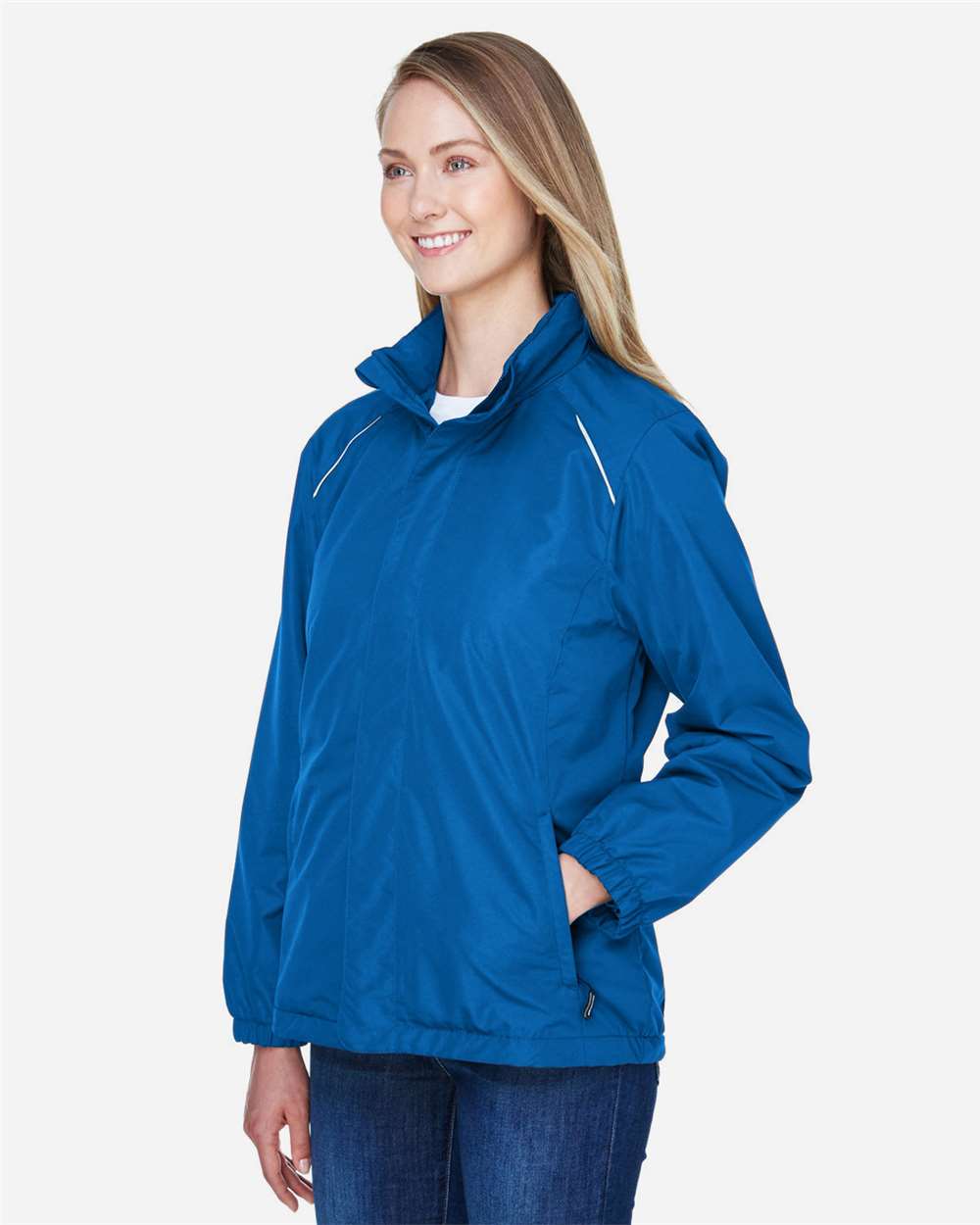 Women's Profile Fleece-Lined All-Season Jacket - OnModelSide - B220A7752 - True Royal