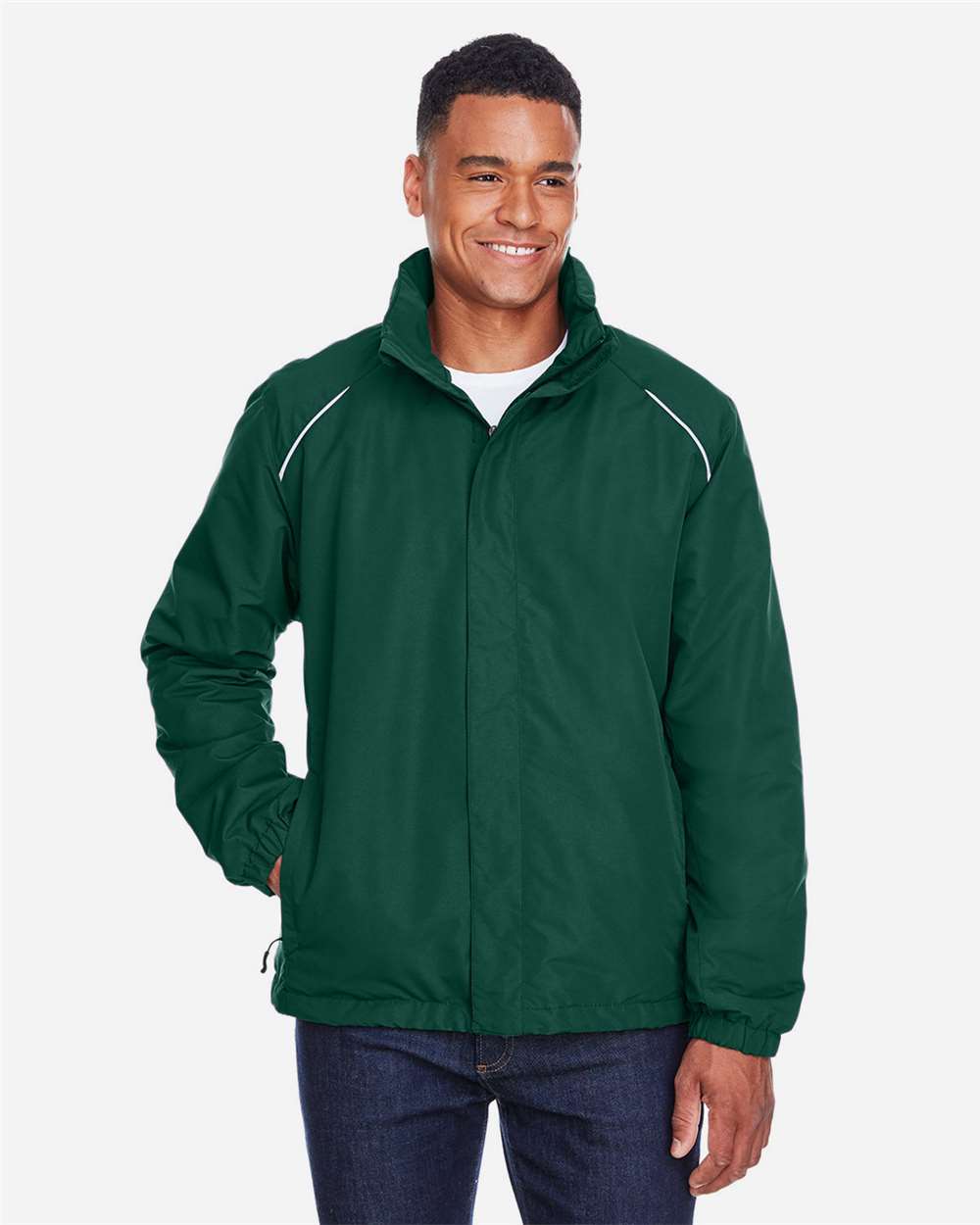 Men's Profile Fleece-Lined All-Season Jacket - OnModelFront - B247A7543 - Forest