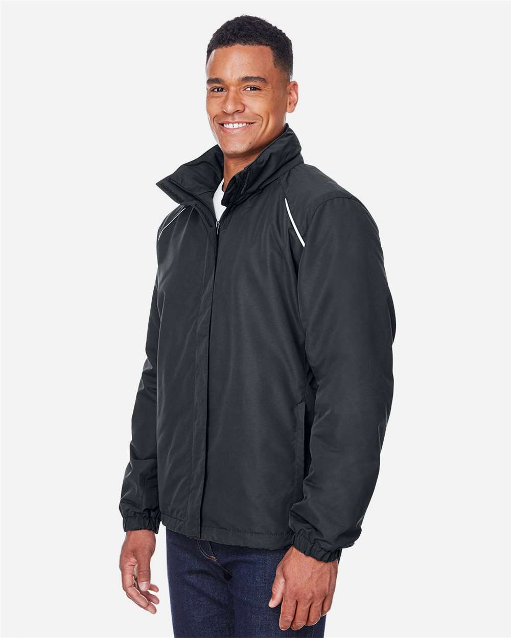 Men's Profile Fleece-Lined All-Season Jacket - OnModelSide - B247A7583 - Carbon