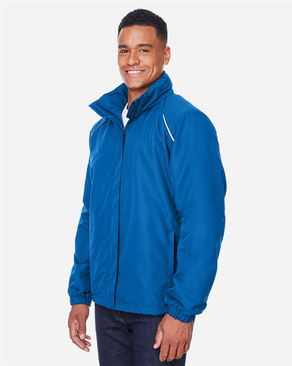 Men's Profile Fleece-Lined All-Season Jacket - OnModelSide - B247A7753 - True Royal