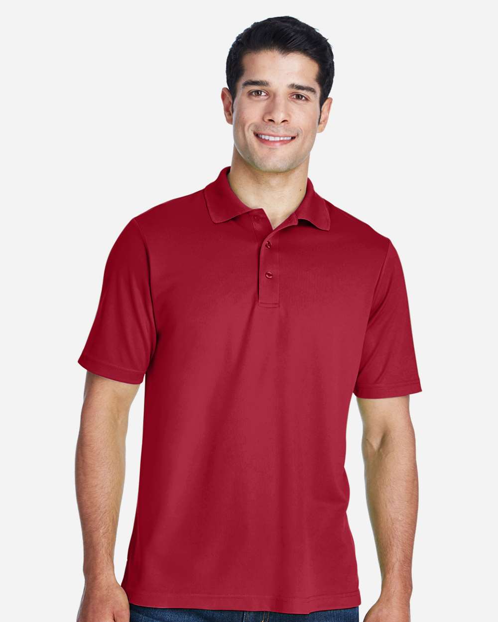 Men's Tall Origin Performance Piqué Polo - OnModelFront - B224A7705 - Classic Red