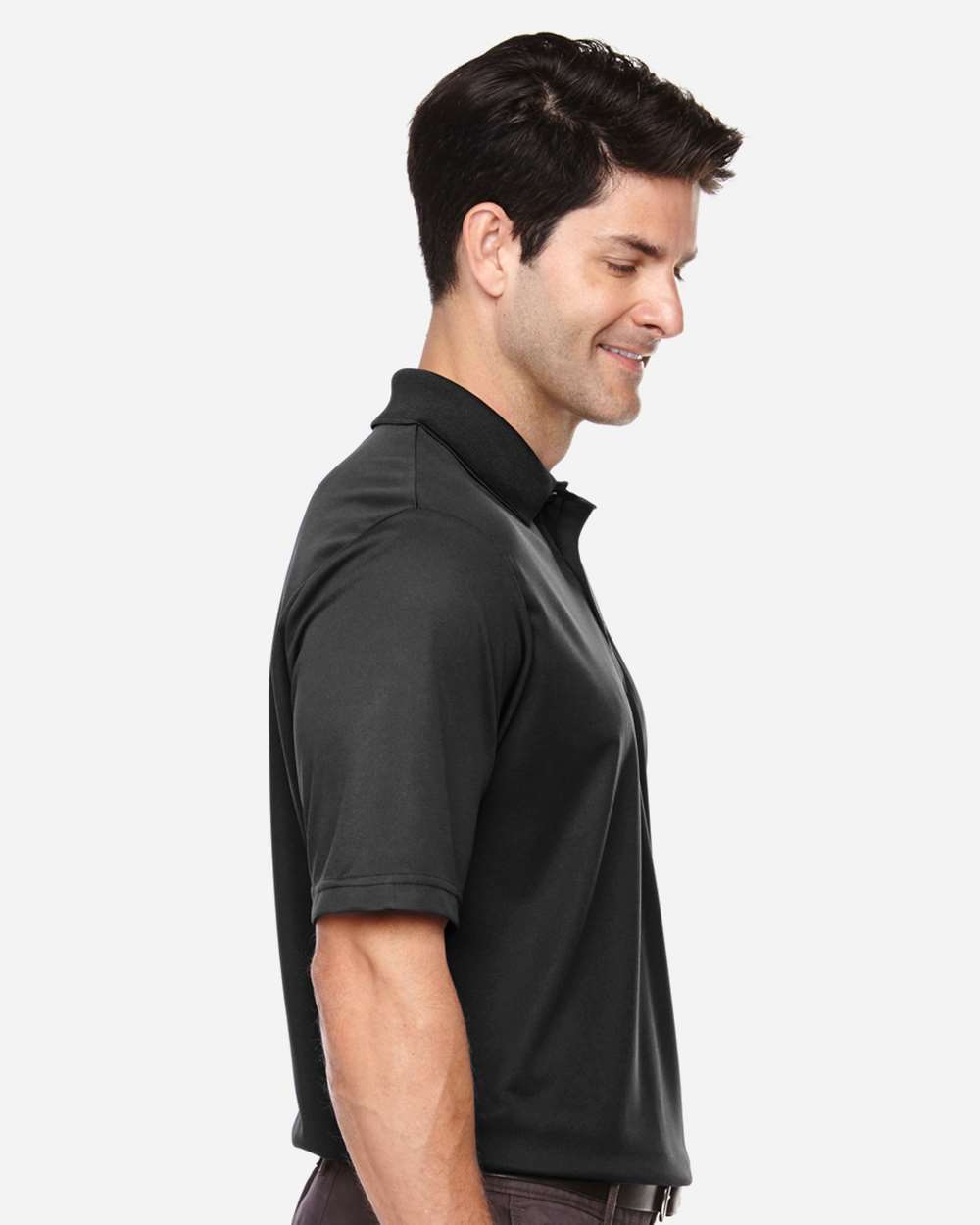 Men's Tall Origin Performance Piqué Polo - OnModelSide - B224A7505 - Black