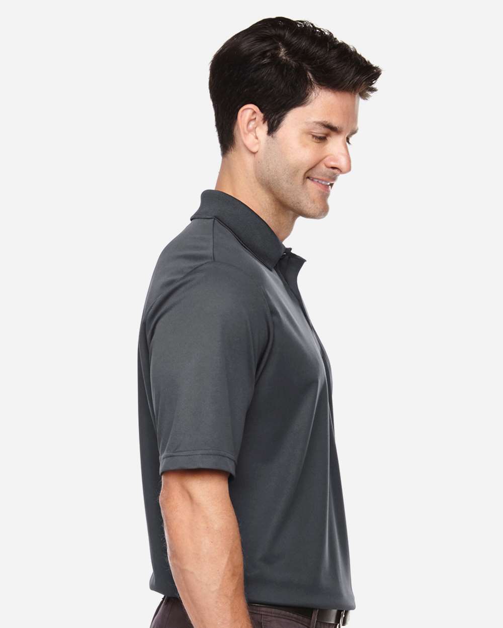 Men's Tall Origin Performance Piqué Polo - OnModelSide - B224A7585 - Carbon