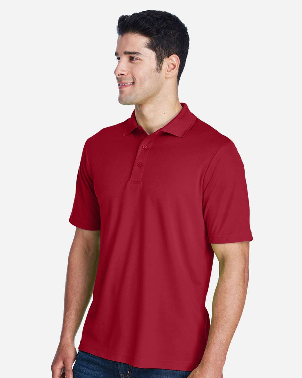 Men's Tall Origin Performance Piqué Polo - OnModelSide - B224A7705 - Classic Red
