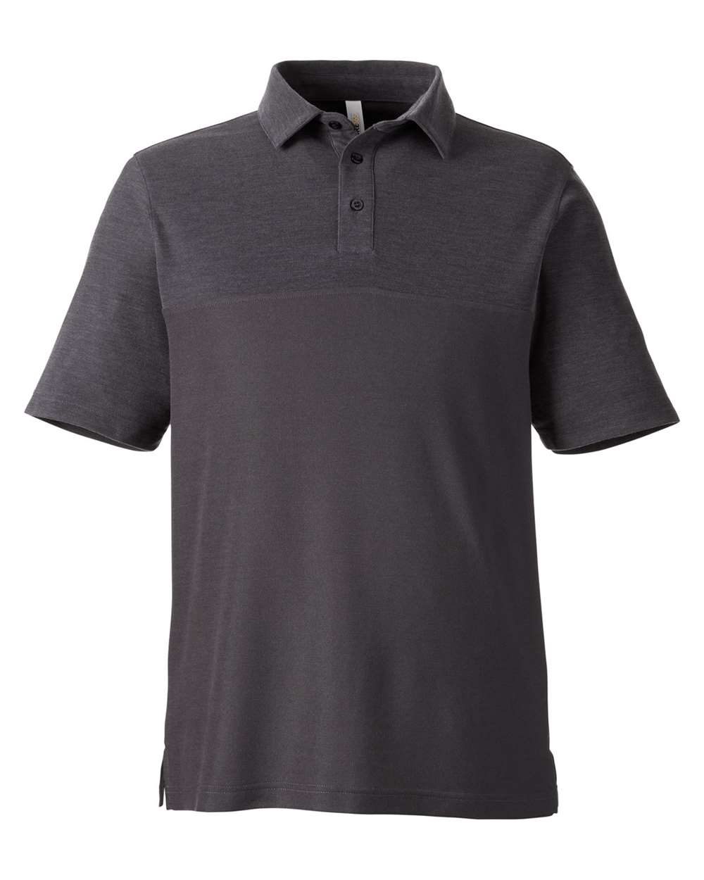 Men's Fusion ChromaSoft™ Colorblock Polo - Front - B276A7583 - Carbon/ Carbon Heather