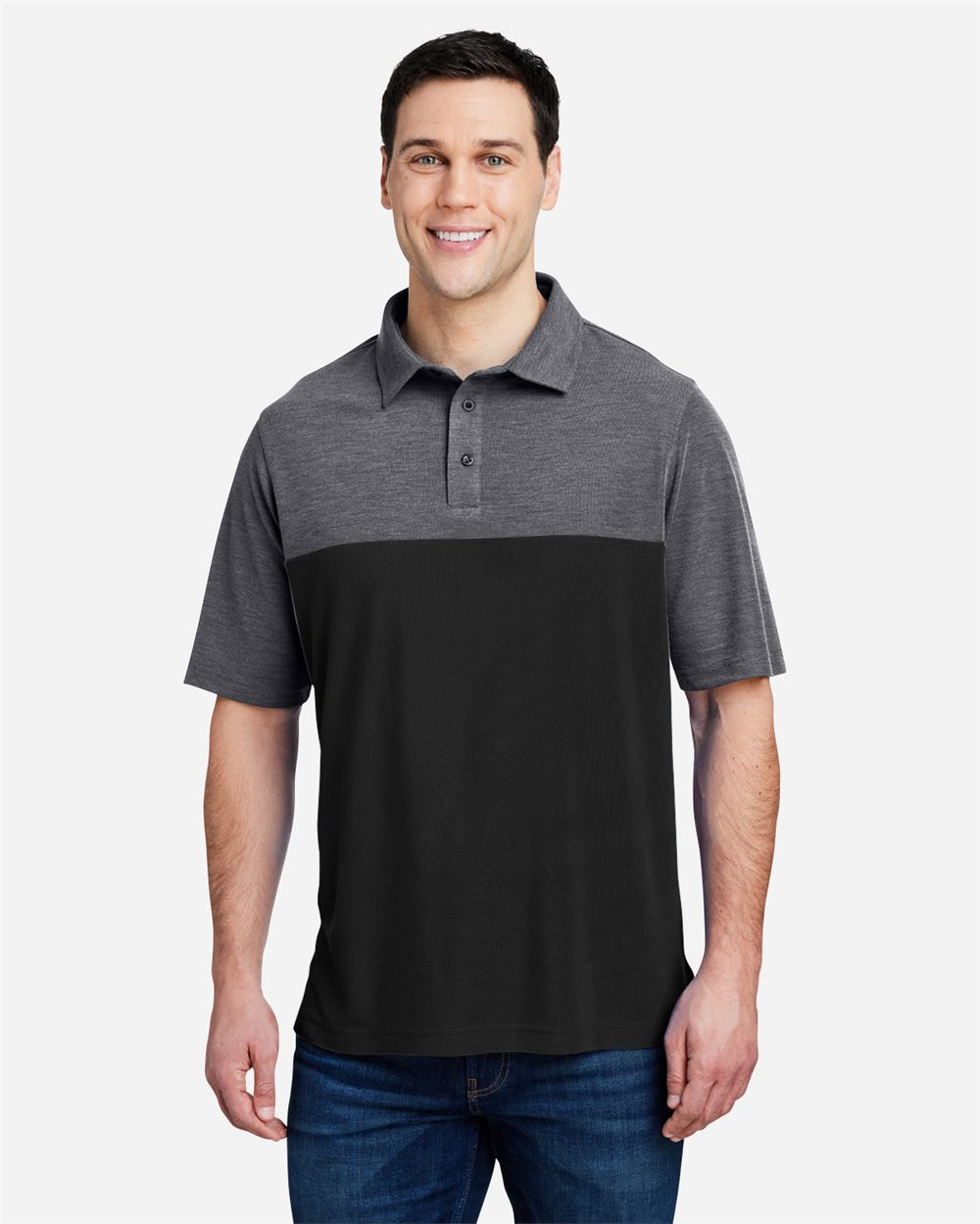 Men's Fusion ChromaSoft™ Colorblock Polo - styleImage