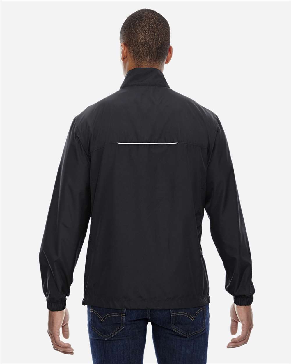 Men's Tall Techno Lite Motivate Unlined Lightweight Jacket - OnModelBack - B227A7505 - Black