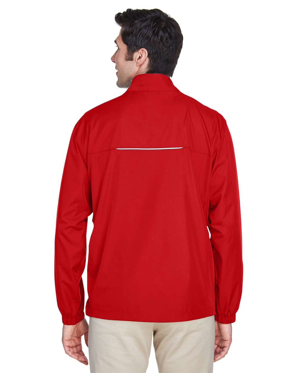 Men's Tall Techno Lite Motivate Unlined Lightweight Jacket - OnModelBack - B227A7705 - Classic Red