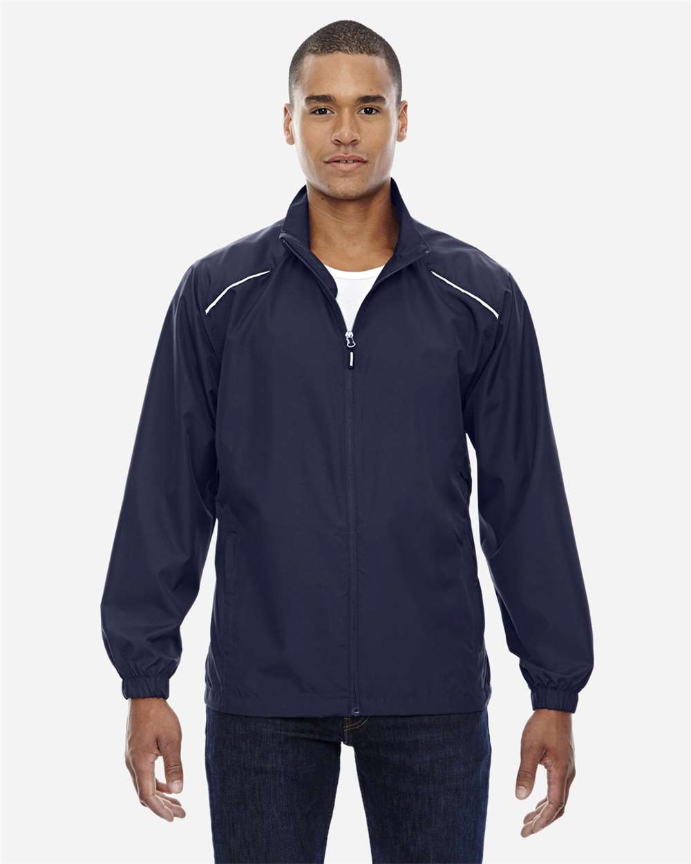 Men's Tall Techno Lite Motivate Unlined Lightweight Jacket - OnModelFront - B227A7655 - Classic Navy
