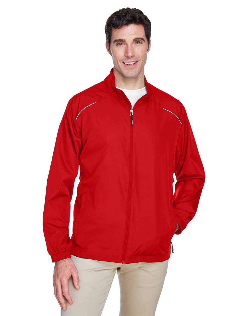 Men's Tall Techno Lite Motivate Unlined Lightweight Jacket - OnModelFront - B227A7705 - Classic Red