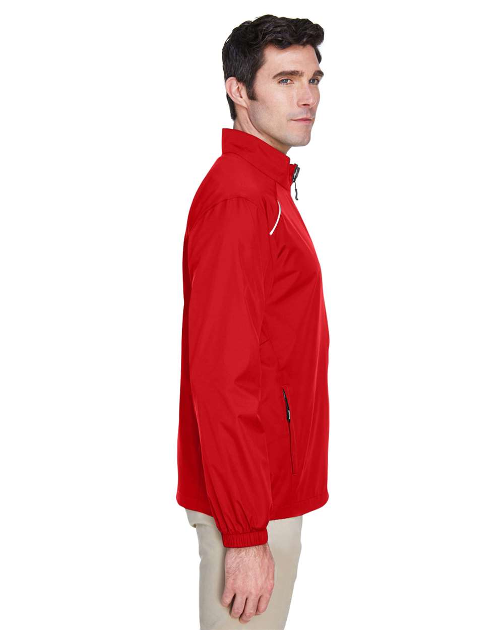 Men's Tall Techno Lite Motivate Unlined Lightweight Jacket - OnModelSide - B227A7705 - Classic Red