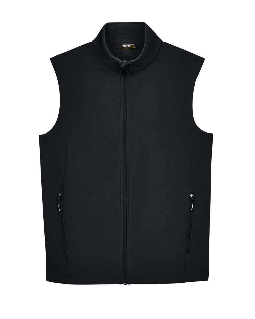 Men's Cruise Two-Layer Fleece Bonded Soft Shell Vest - Front - B297A7503 - Black