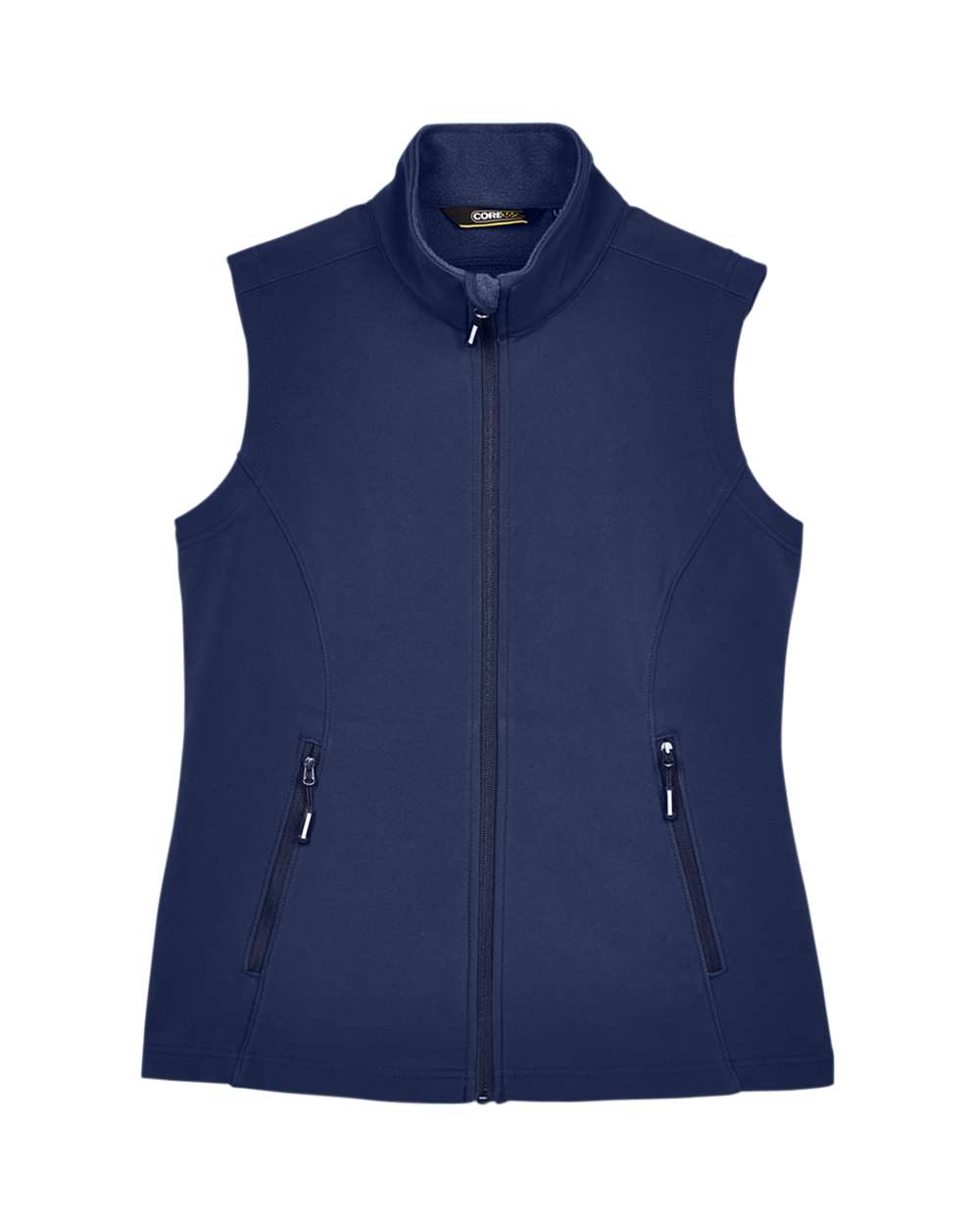 Women's Cruise Two-Layer Fleece Bonded Soft Shell Vest - Front - B298A7652 - Classic Navy