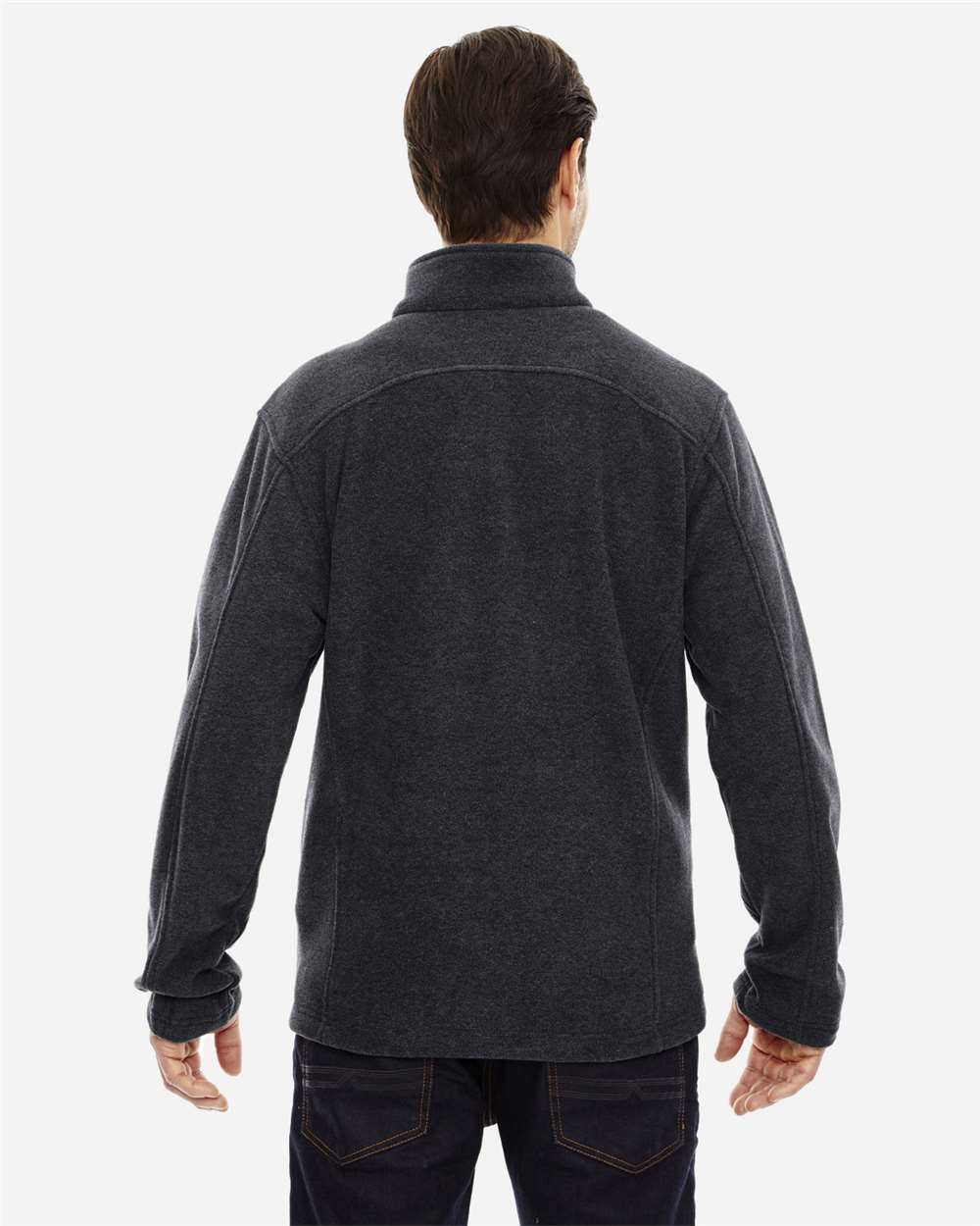 Men's Tall Journey Fleece Jacket - OnModelBack - B234A7585 - Heather Charcoal