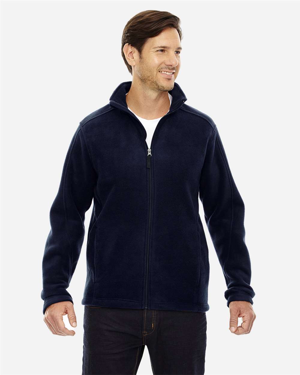 Men's Tall Journey Fleece Jacket - OnModelFront - B234A7655 - Classic Navy