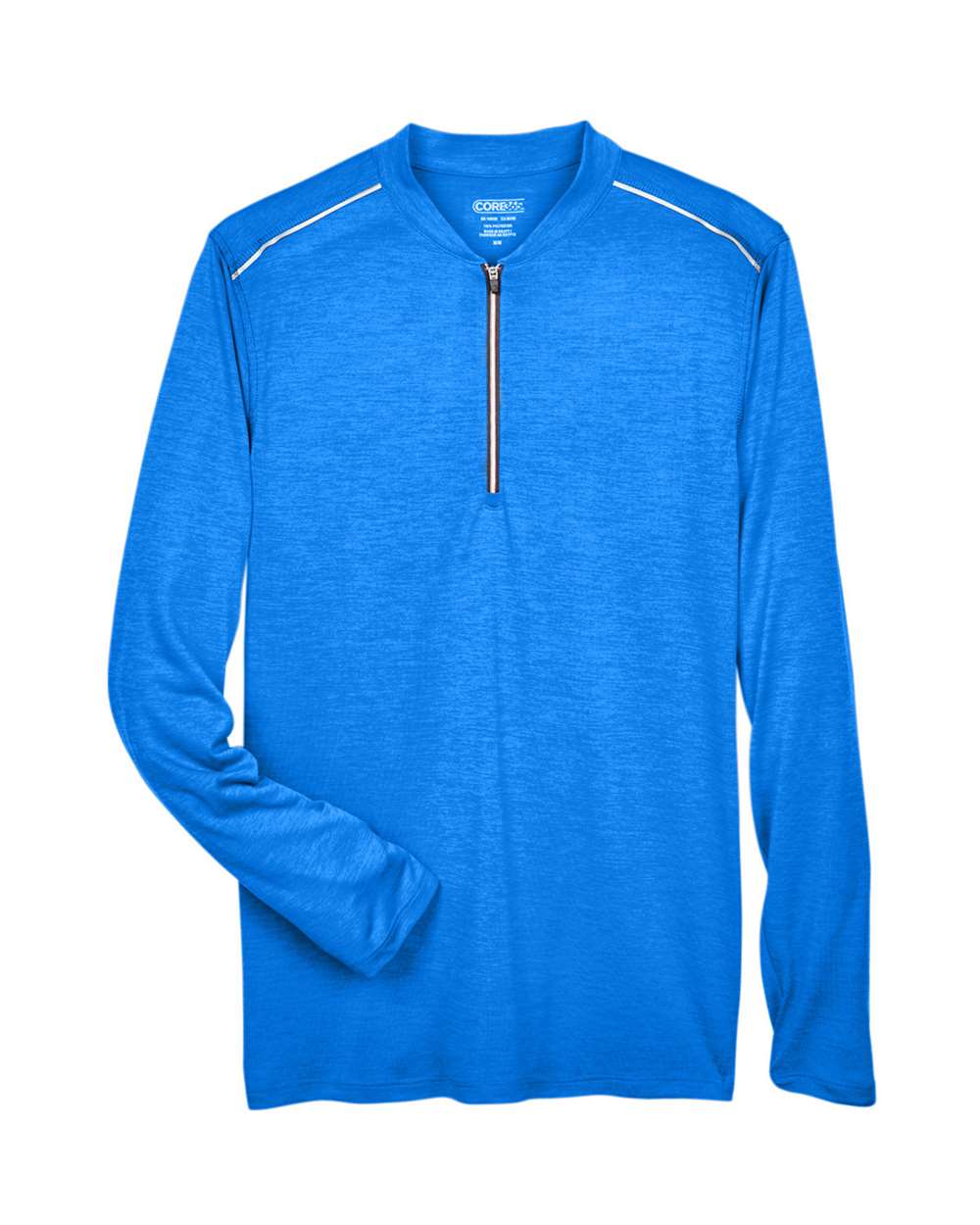 Men's Tall Kinetic Performance Quarter-Zip Pullover - Front - B282A7756 - True Royal Heather/ Carbon