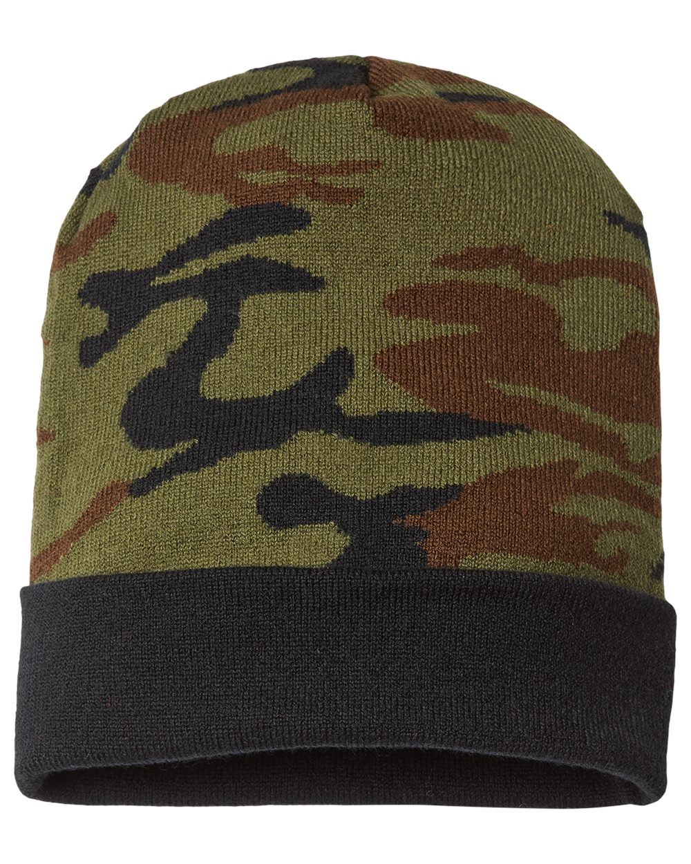 USA-Made Camo Cuffed Beanie - styleImage