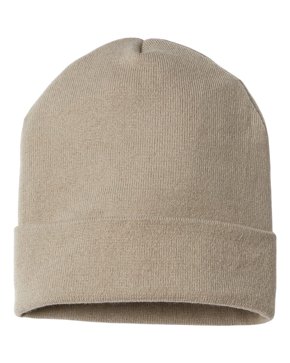 USA-Made Patriotic Cuffed Beanie - Back - B92495100 - Khaki/ Olive USA