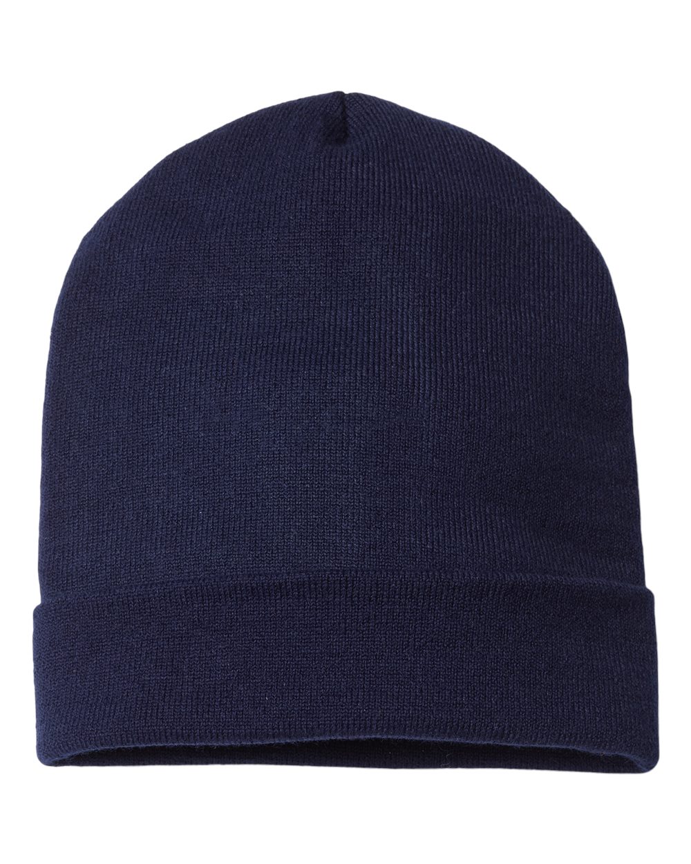 USA-Made Patriotic Cuffed Beanie - Back - B92495120 - True Navy/ White/ True Red Stars
