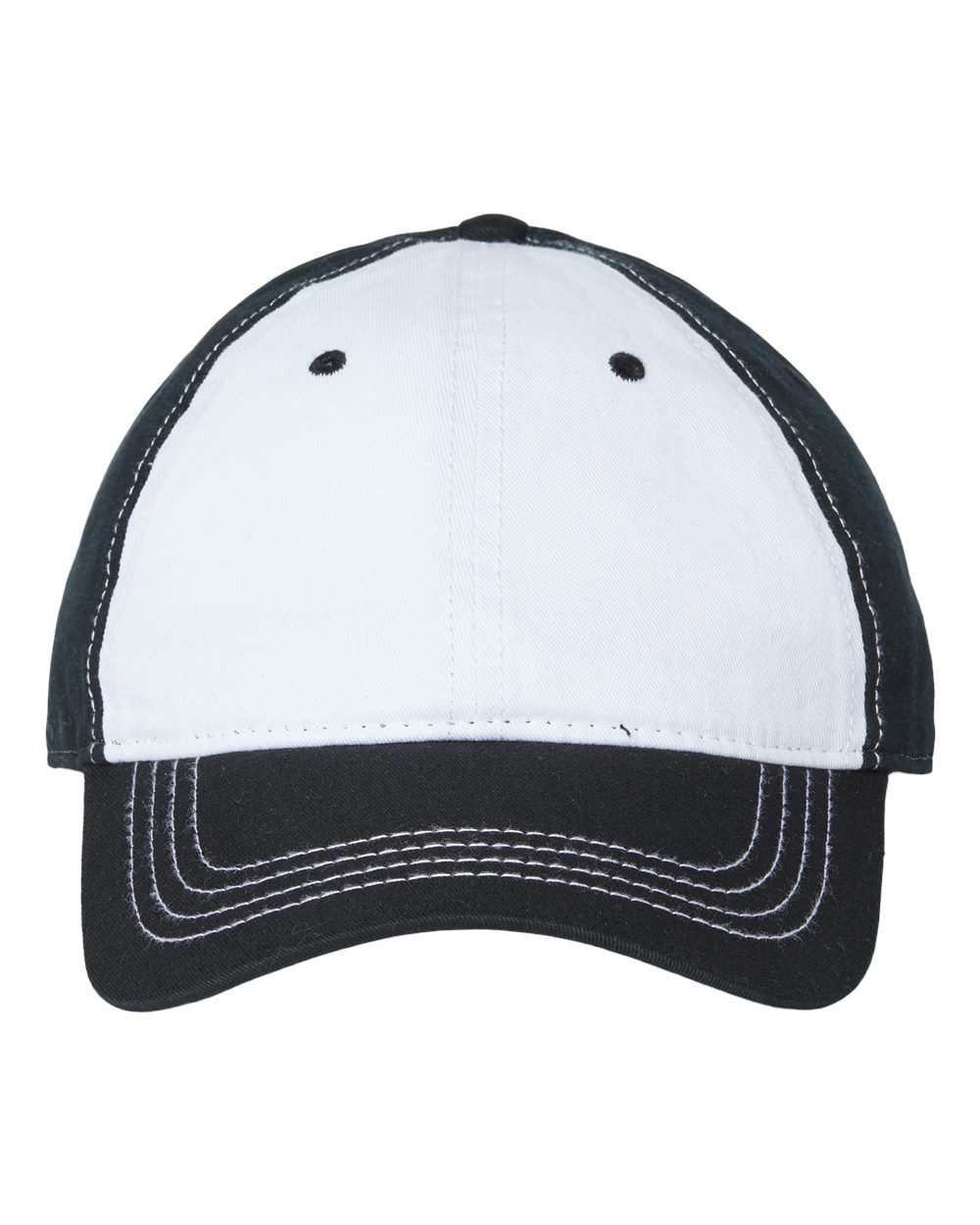 Relaxed Golf Dad Hat - Front - B07195260 - White/ Black