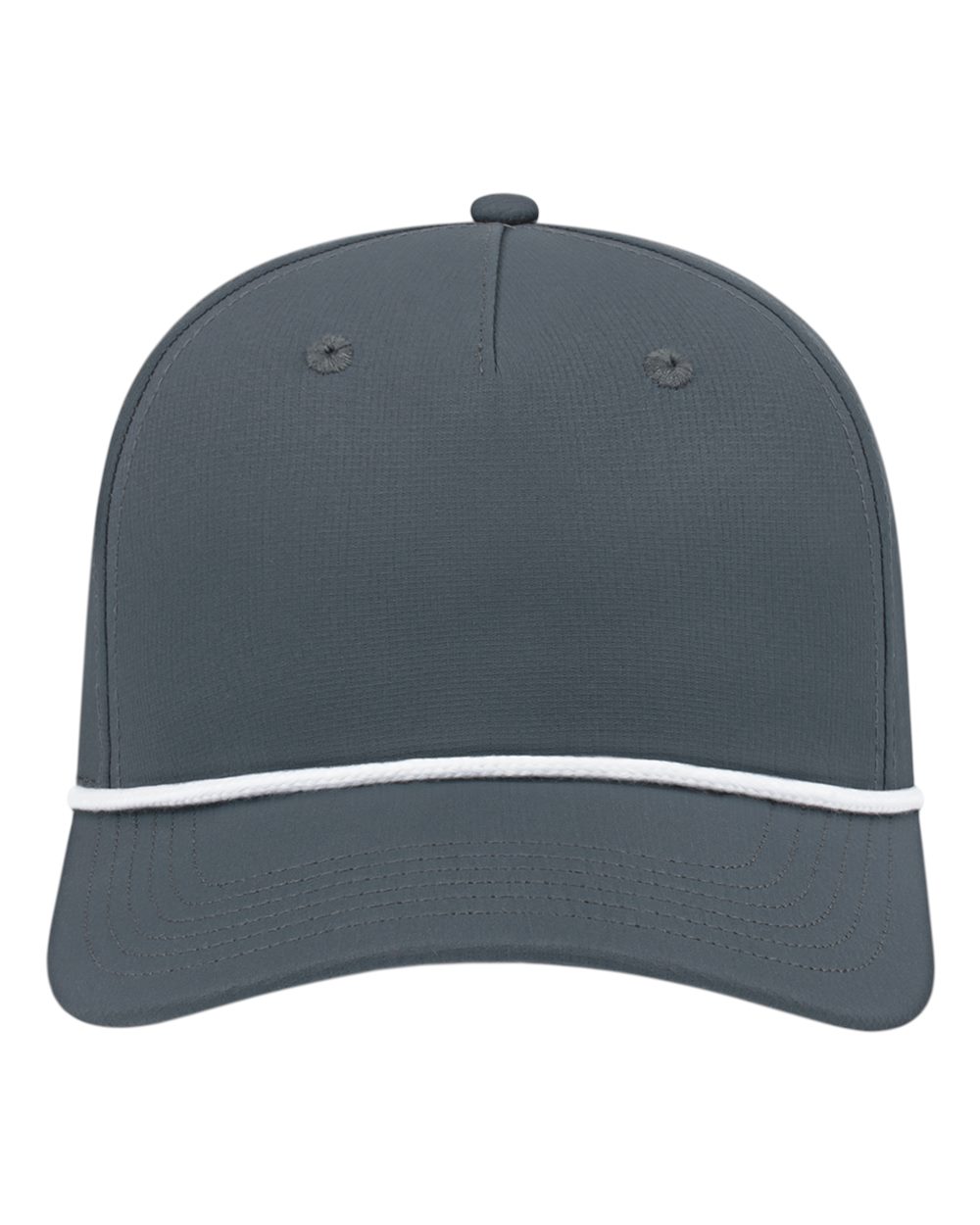Athletic Rope Cap - Front - B21495590 - Charcoal/ White