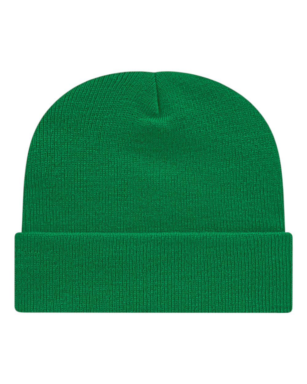 USA-Made 12" Cuffed Beanie - Back - B01595170 - True Kelly Green