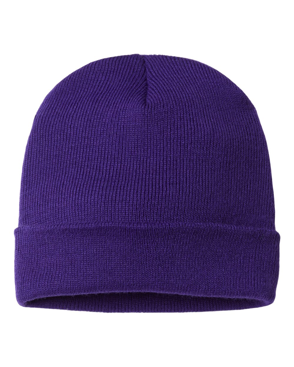 USA-Made 12" Cuffed Beanie - Front - B01595670 - Purple