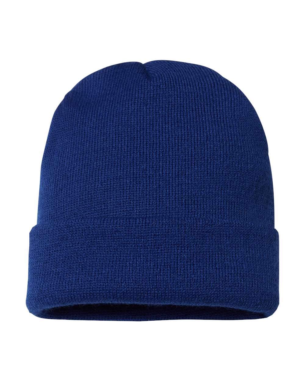 USA-Made 12" Cuffed Beanie - Front - B01595750 - True Royal