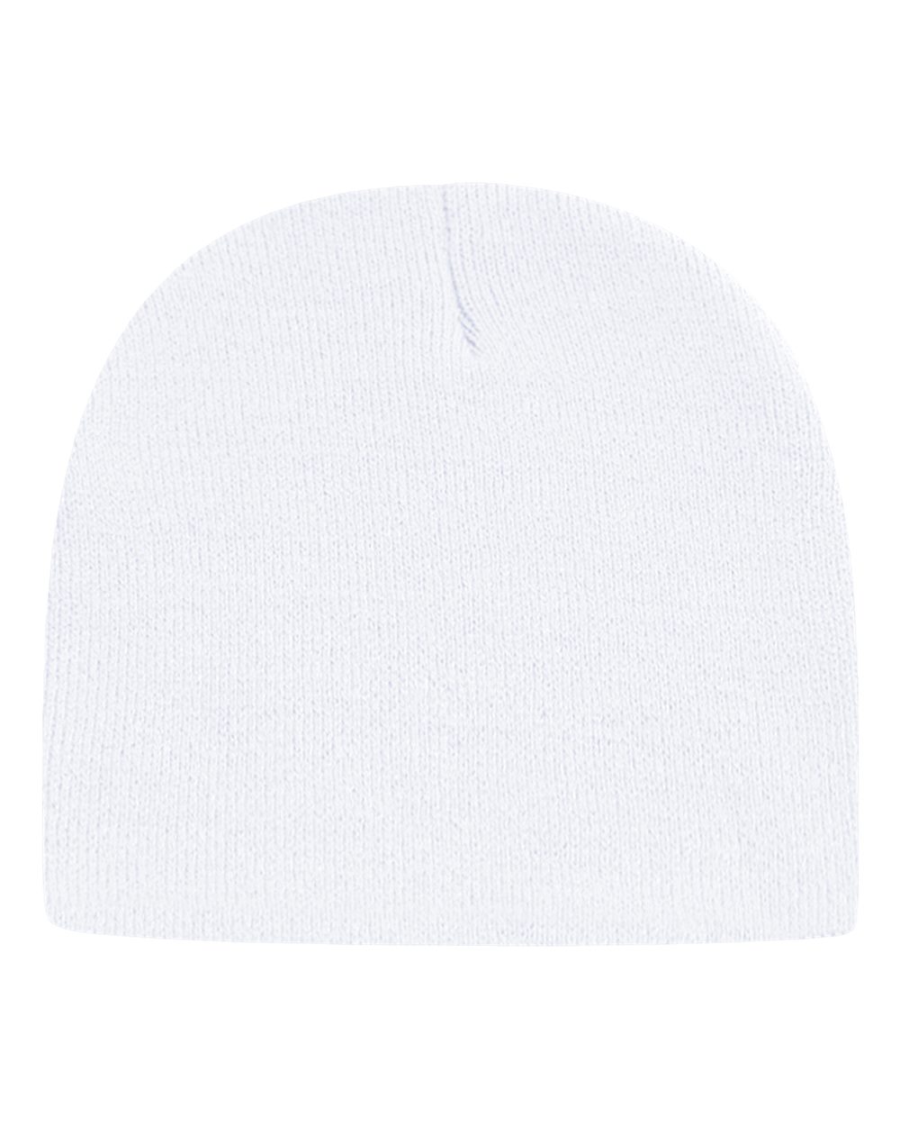 USA-Made 8 1/2" Beanie - Back - B01695000 - White