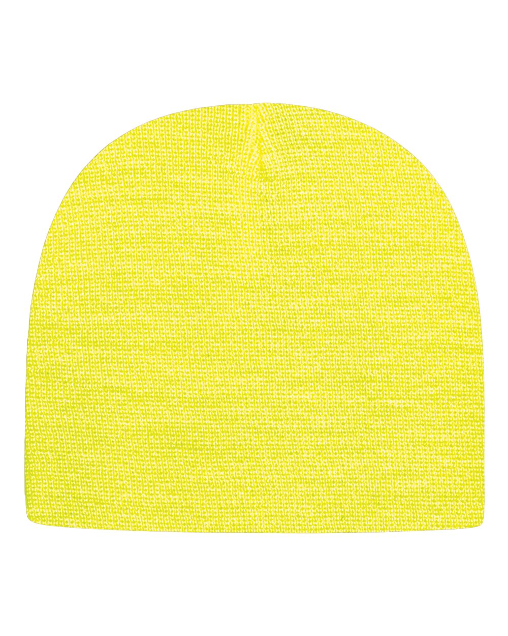 USA-Made 8 1/2" Beanie - Front - B01695140 - Neon Yellow