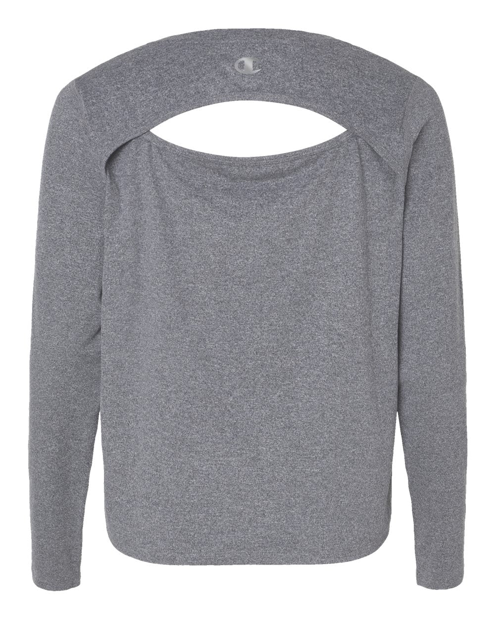 Women's Sport Soft Touch Long Sleeve T-Shirt - Back - B03584103 - Ebony Heather