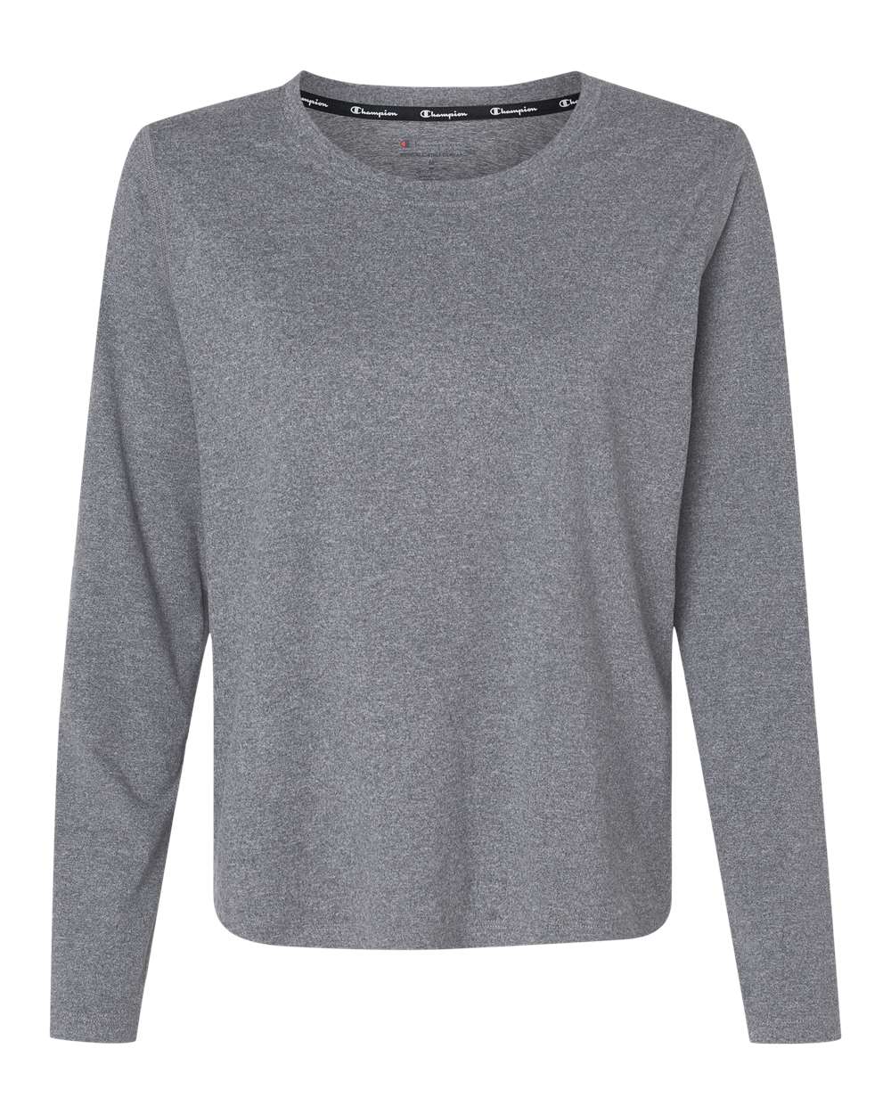 Women's Sport Soft Touch Long Sleeve T-Shirt - Front - B03584103 - Ebony Heather