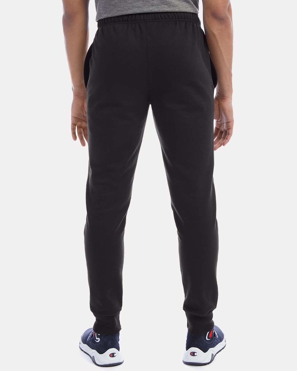 Unisex Powerblend® Fleece Joggers - OnModelBack - B04384503 - Black