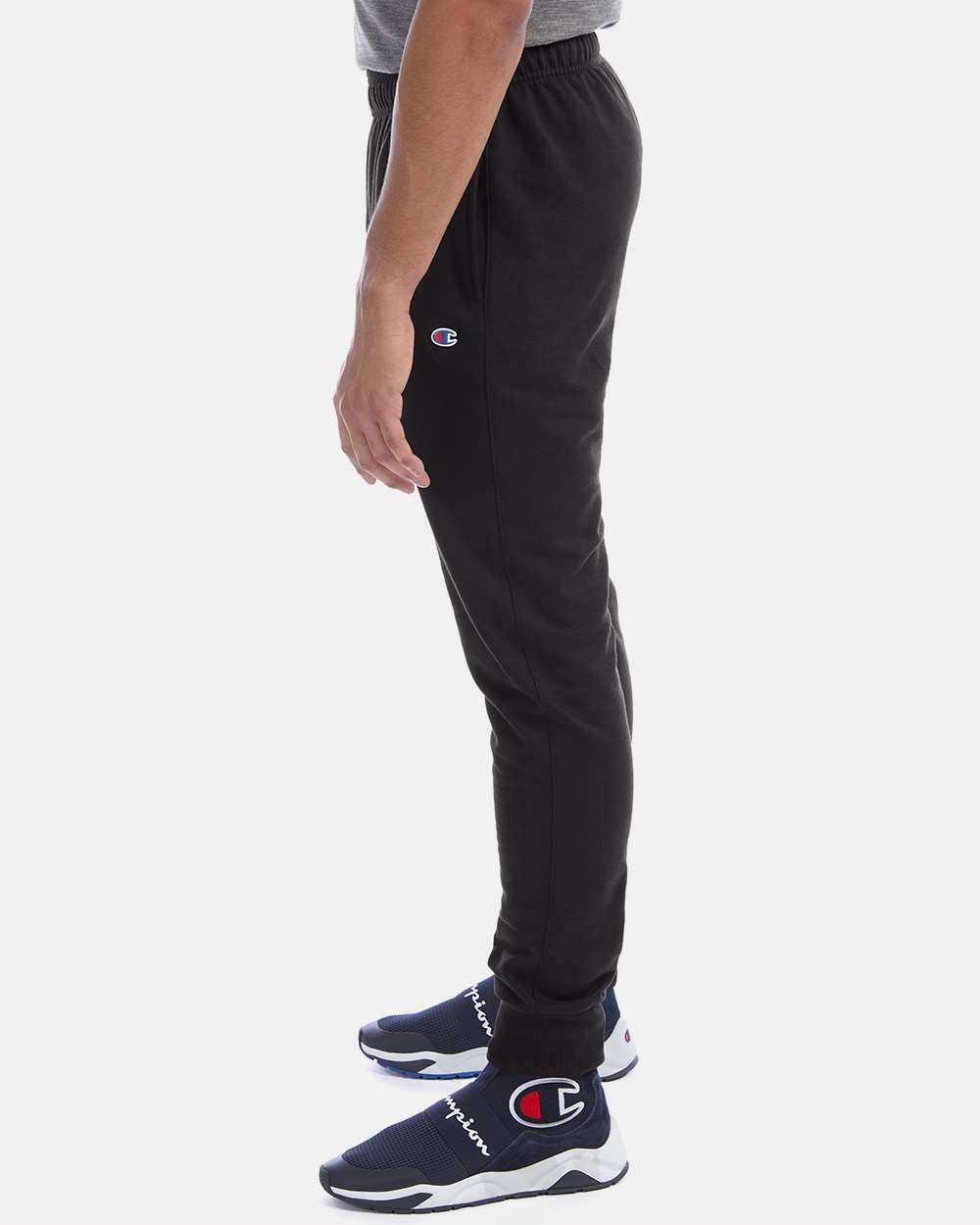 Unisex Powerblend® Fleece Joggers - OnModelSide - B04384503 - Black