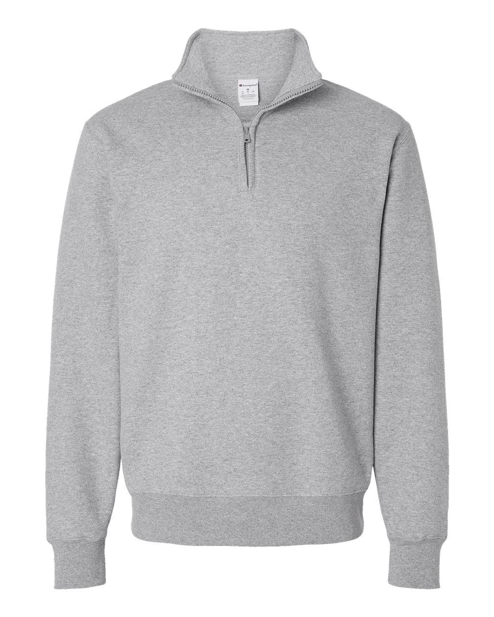 Unisex Powerblend® Quarter-Zip Pullover - Front - B04984583 - Light Steel