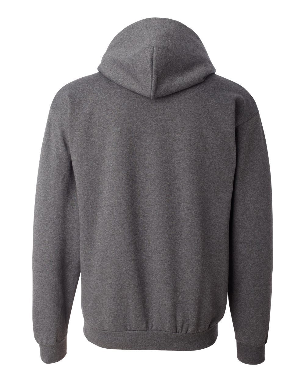 Men's Powerblend® Hooded Sweatshirt - Back - B22884093 - Charcoal Heather