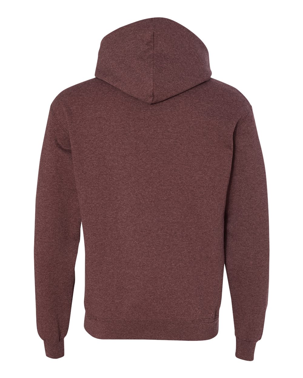 Men's Powerblend® Hooded Sweatshirt - Back - B22884543 - Maroon Heather