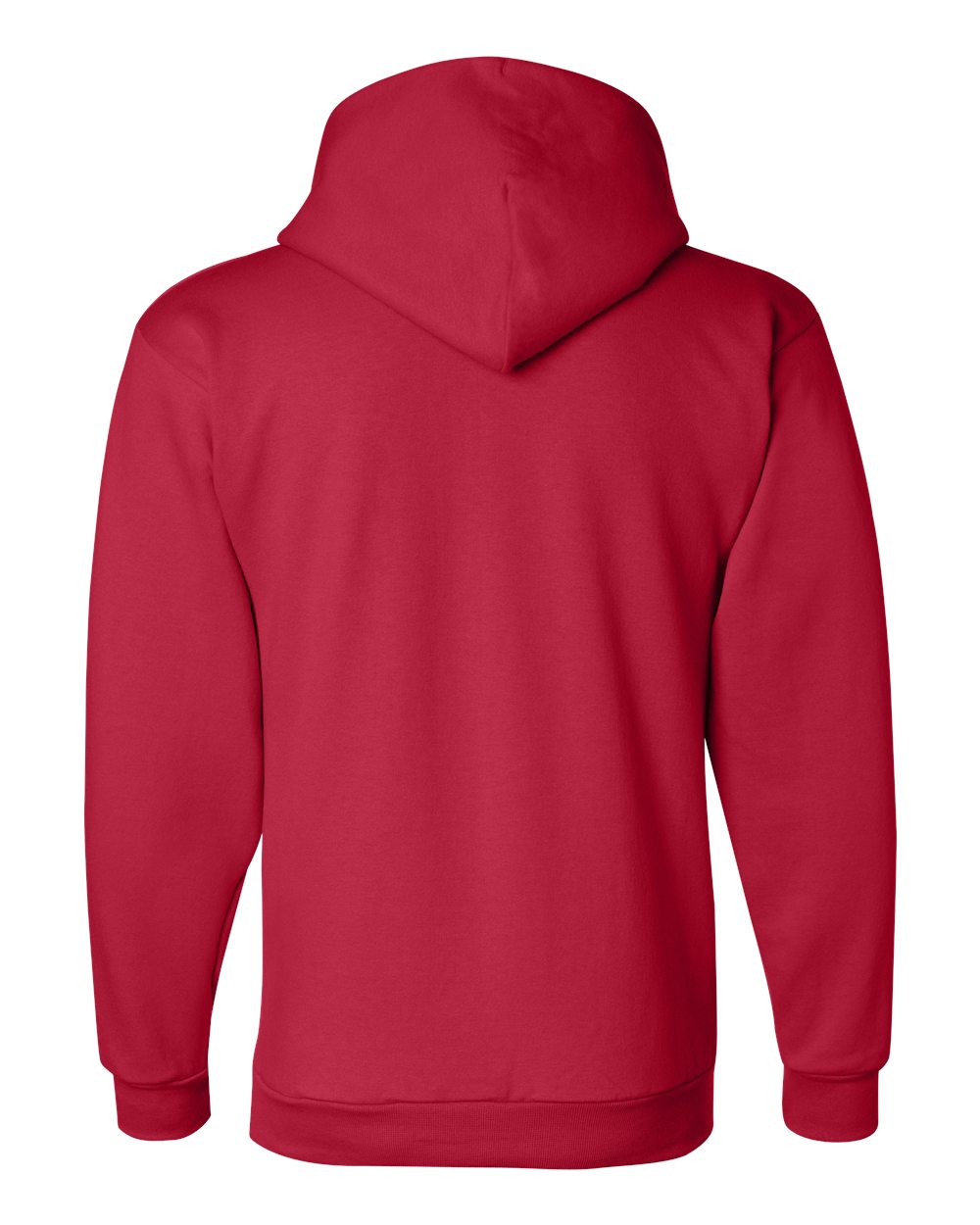 Men's Powerblend® Hooded Sweatshirt - Back - B22884703 - Scarlet