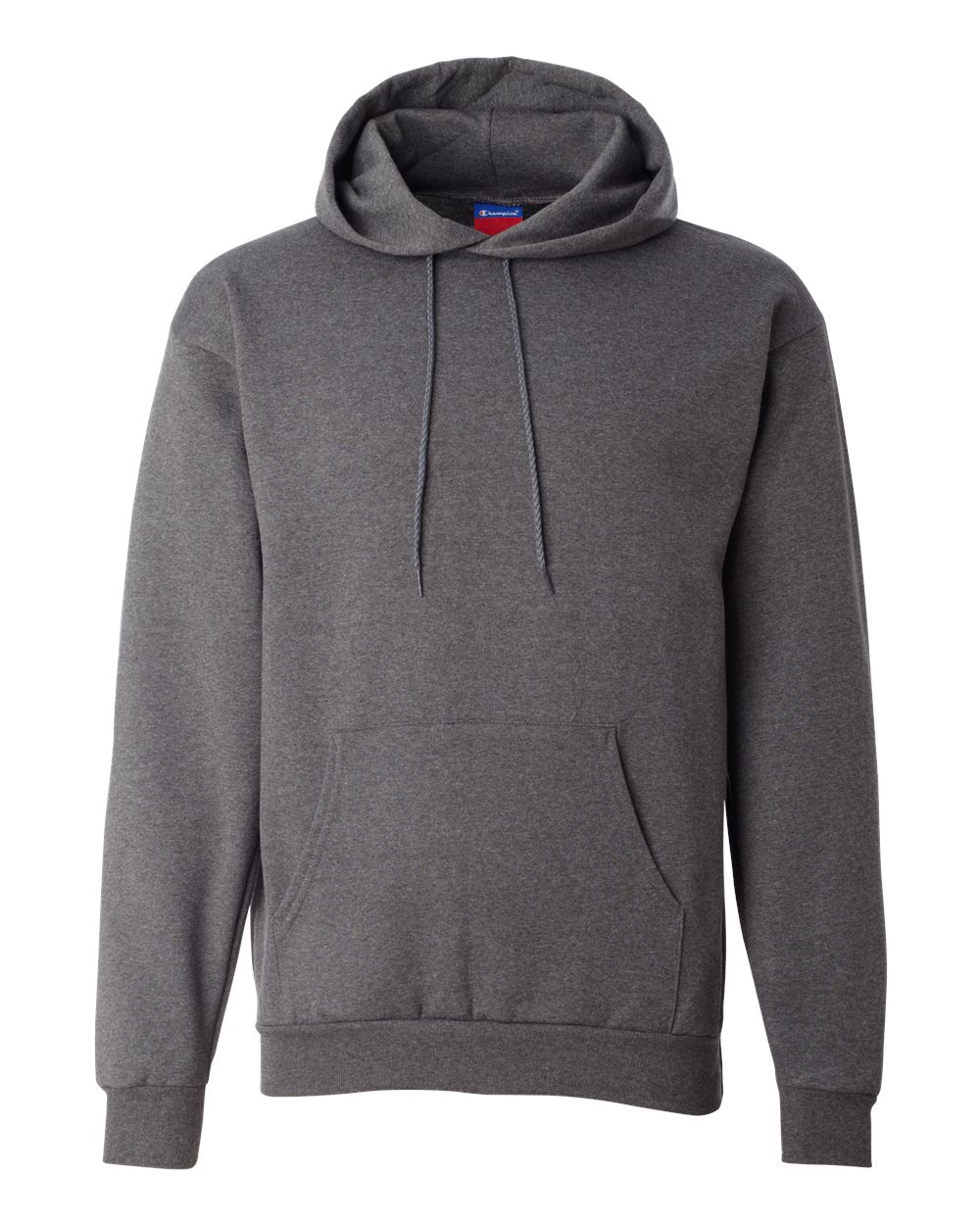 Men's Powerblend® Hooded Sweatshirt - Front - B22884093 - Charcoal Heather