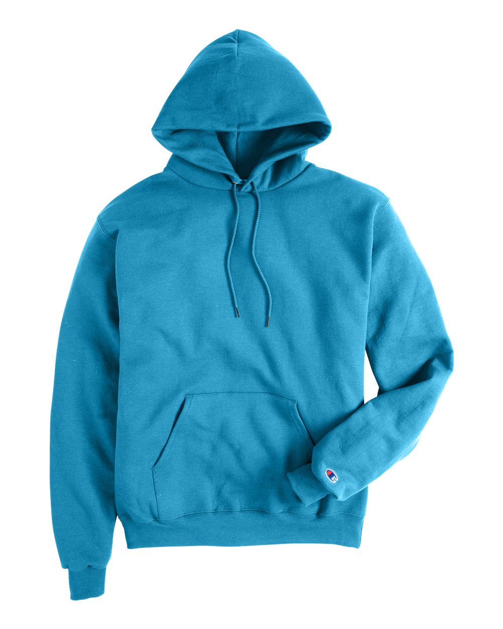 Men's Powerblend® Hooded Sweatshirt - Front - B22884263 - Blue Lagoon