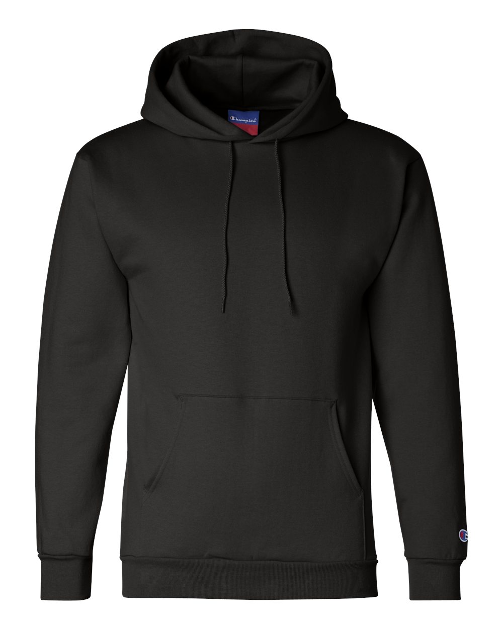 Men's Powerblend® Hooded Sweatshirt - Front - B22884503 - Black