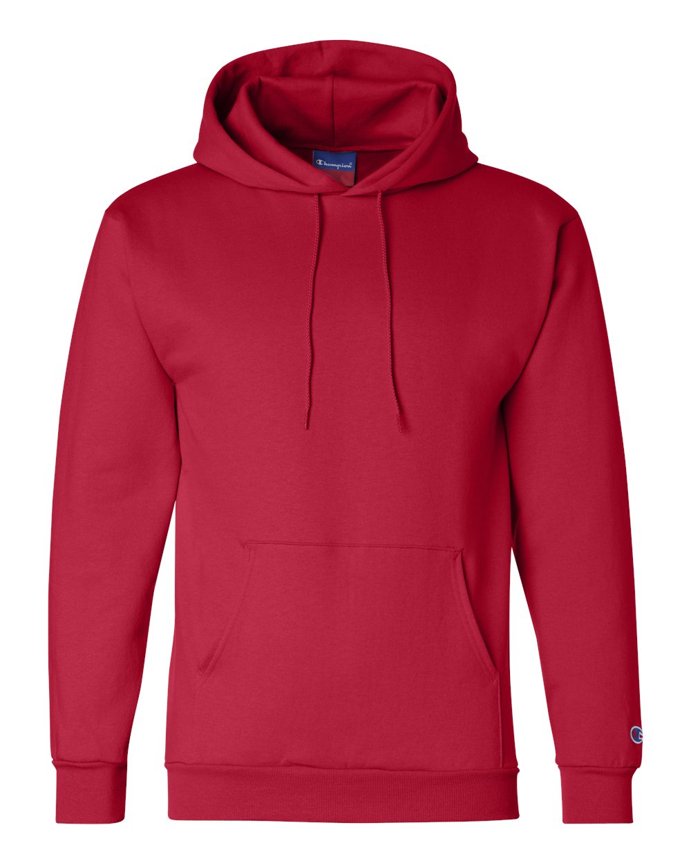 Men's Powerblend® Hooded Sweatshirt - Front - B22884703 - Scarlet