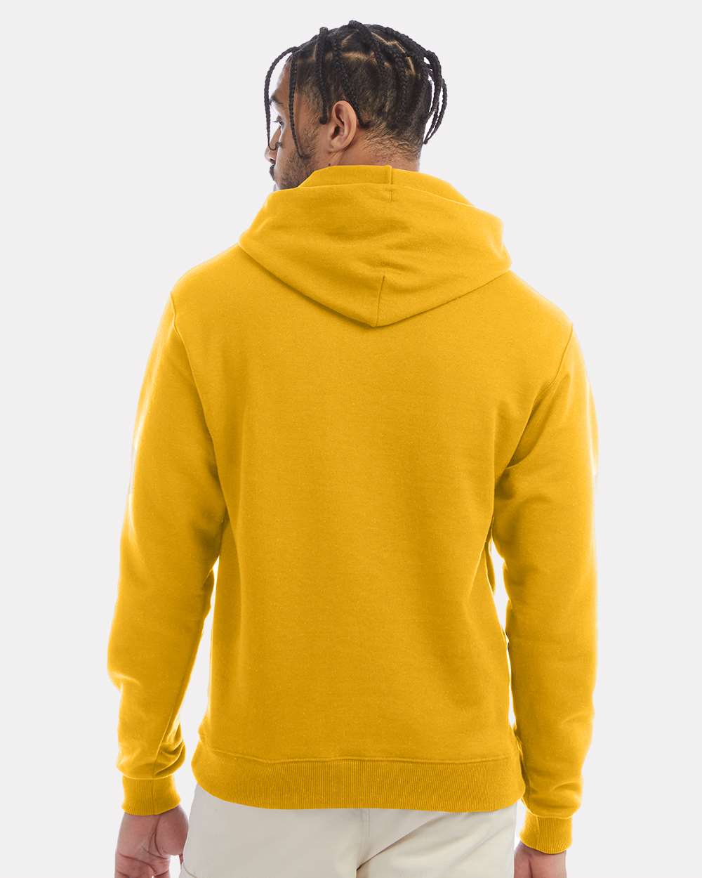 Men's Powerblend® Hooded Sweatshirt - OnModelBack - B22884123 - Gold