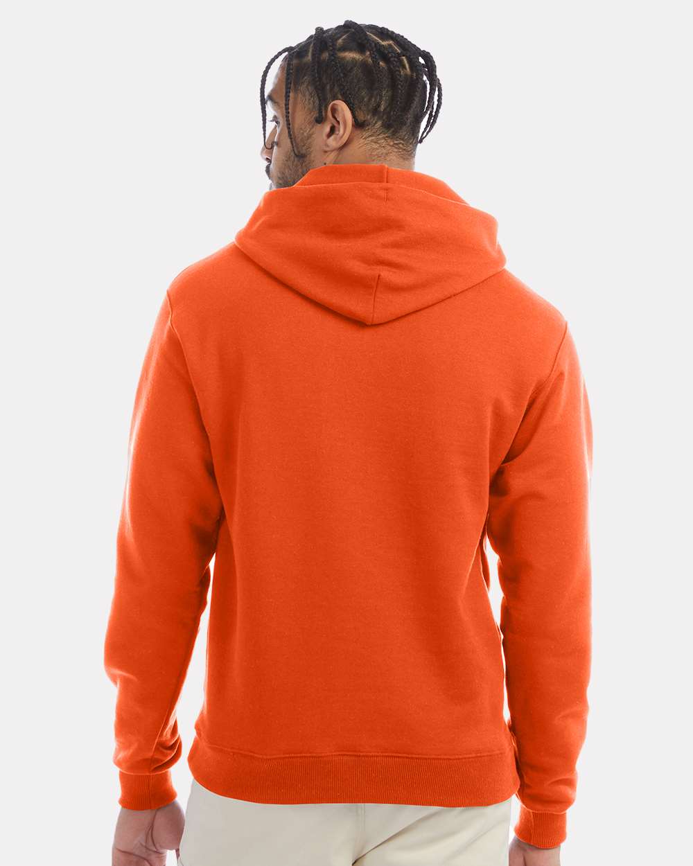 Men's Powerblend® Hooded Sweatshirt - OnModelBack - B22884663 - Orange